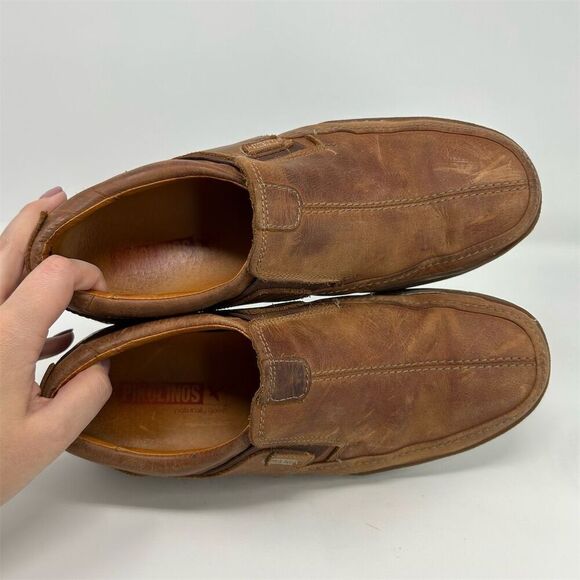 Pikolinos Men's San Telmo Brown Leather Slip-On Loafers EU 44 (US 10-10.5) - Picture 11 of 16